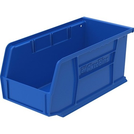 Akro-Mils Storage Bin, Plastic, Blue, 5 in H, 5-1/2 in W, 10-7/8 in L AKM30230B